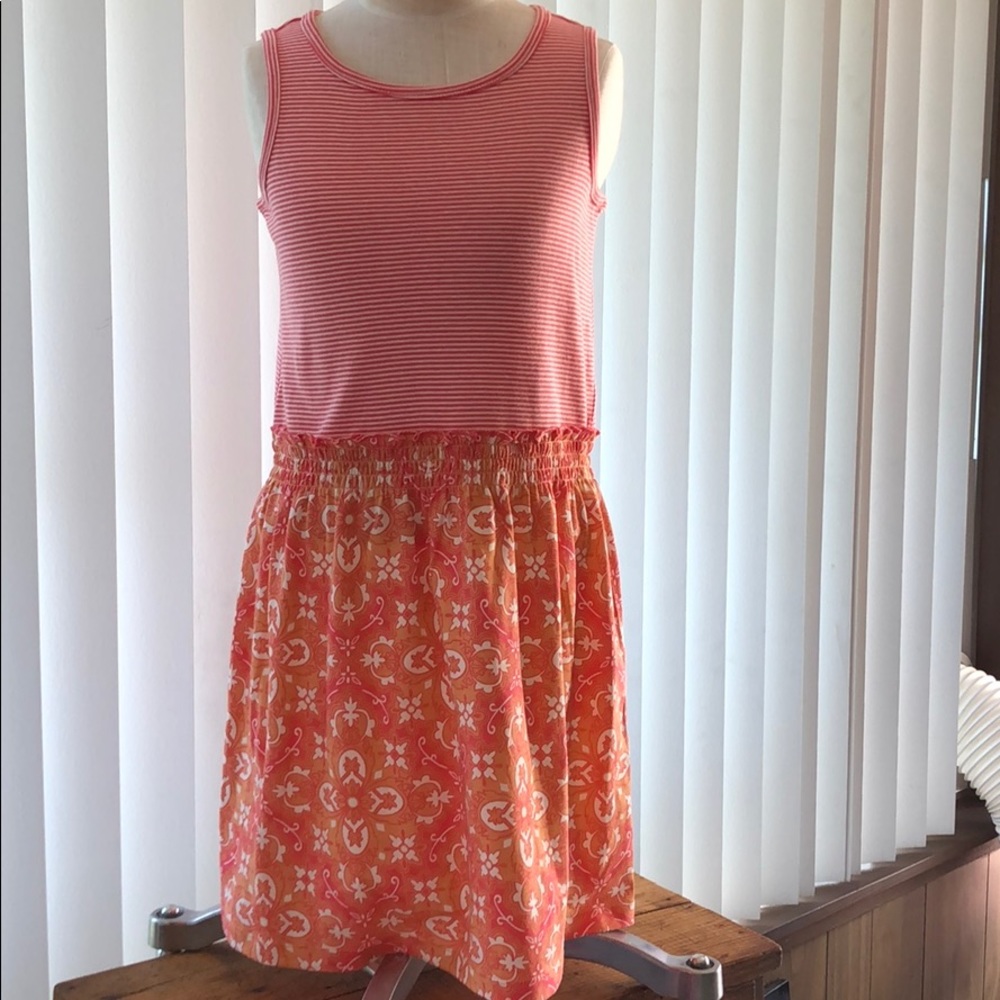 Tea Collection Girls Dress | Size 7 | Pink & Orange Casual Dress